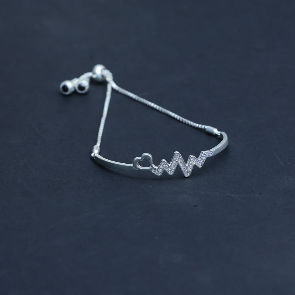 925 Silver Heartbeat Bracelet