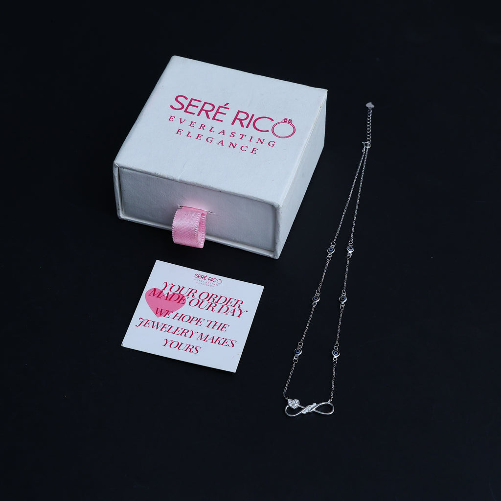 925 Silver Infinty Heart Necklace